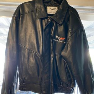 Corvette Black Leather Jacket for Men